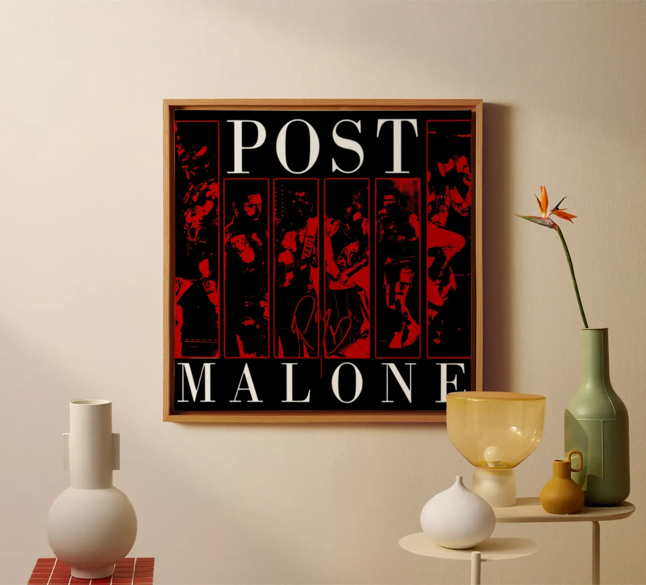 Maglietta Post Malone Classic tela con Cornice a cassetta da igoshdesigns