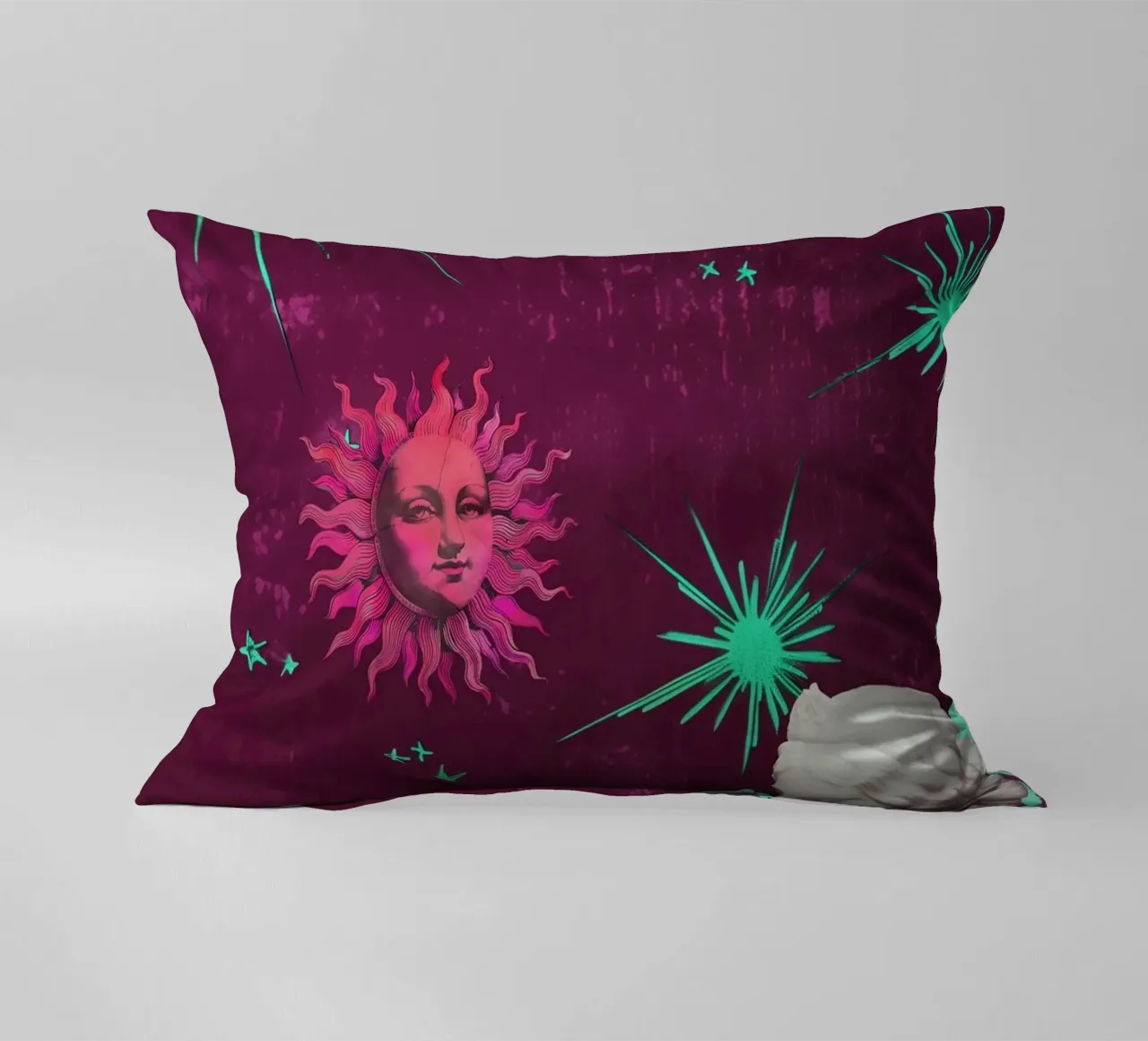 Purple Celestial Maximalist Art cuscino da GraceDigitalArtCo