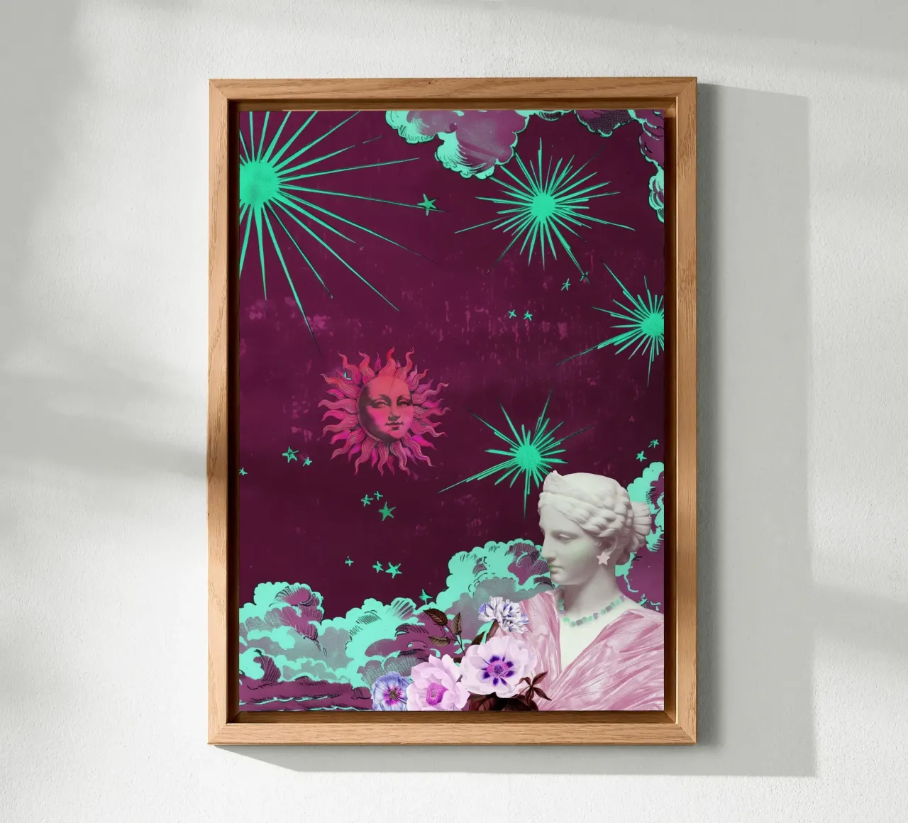 Purple Celestial Maximalist Art alluminio dibond da GraceDigitalArtCo