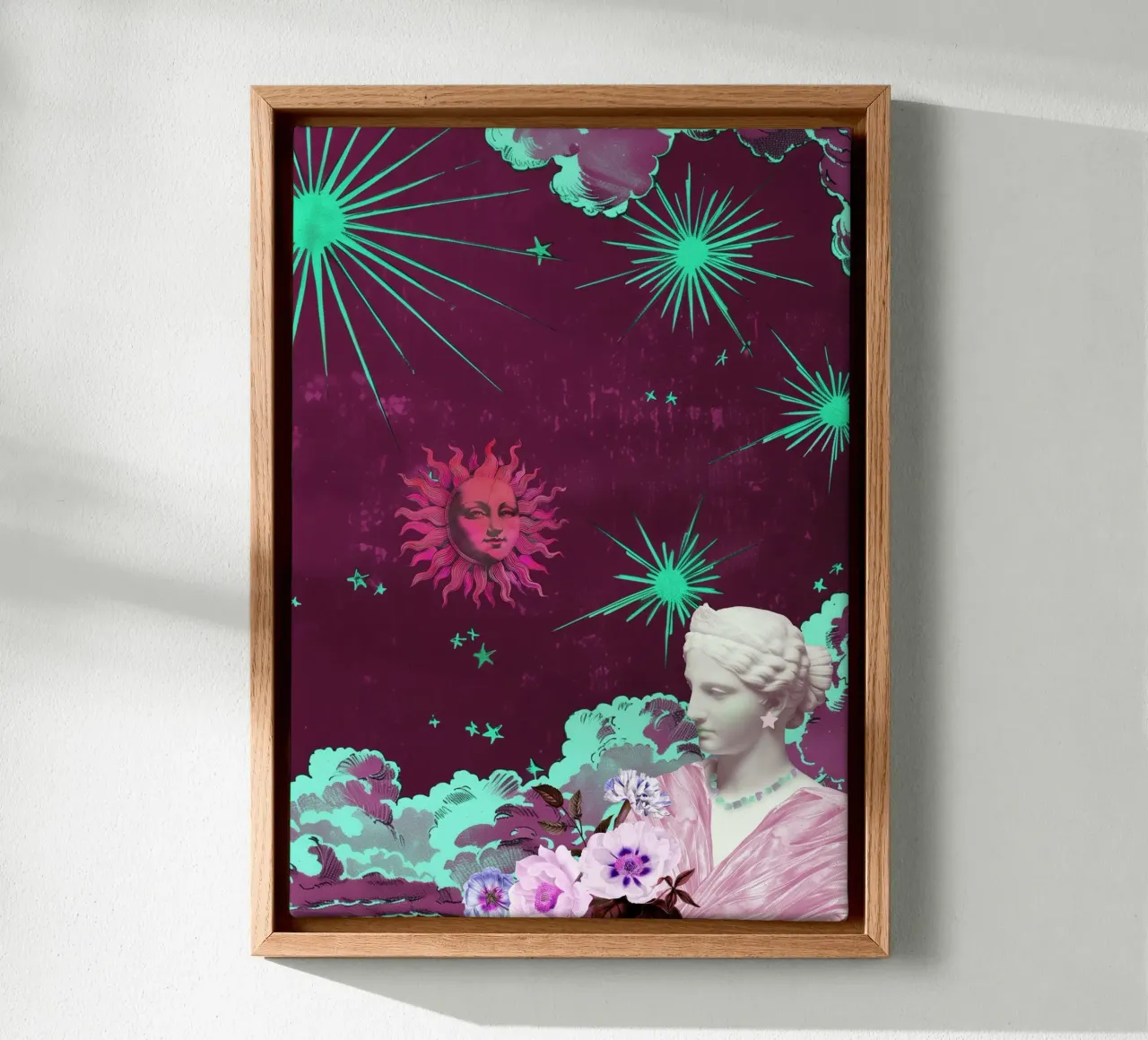 Purple Celestial Maximalist Art tela con Cornice a cassetta da GraceDigitalArtCo
