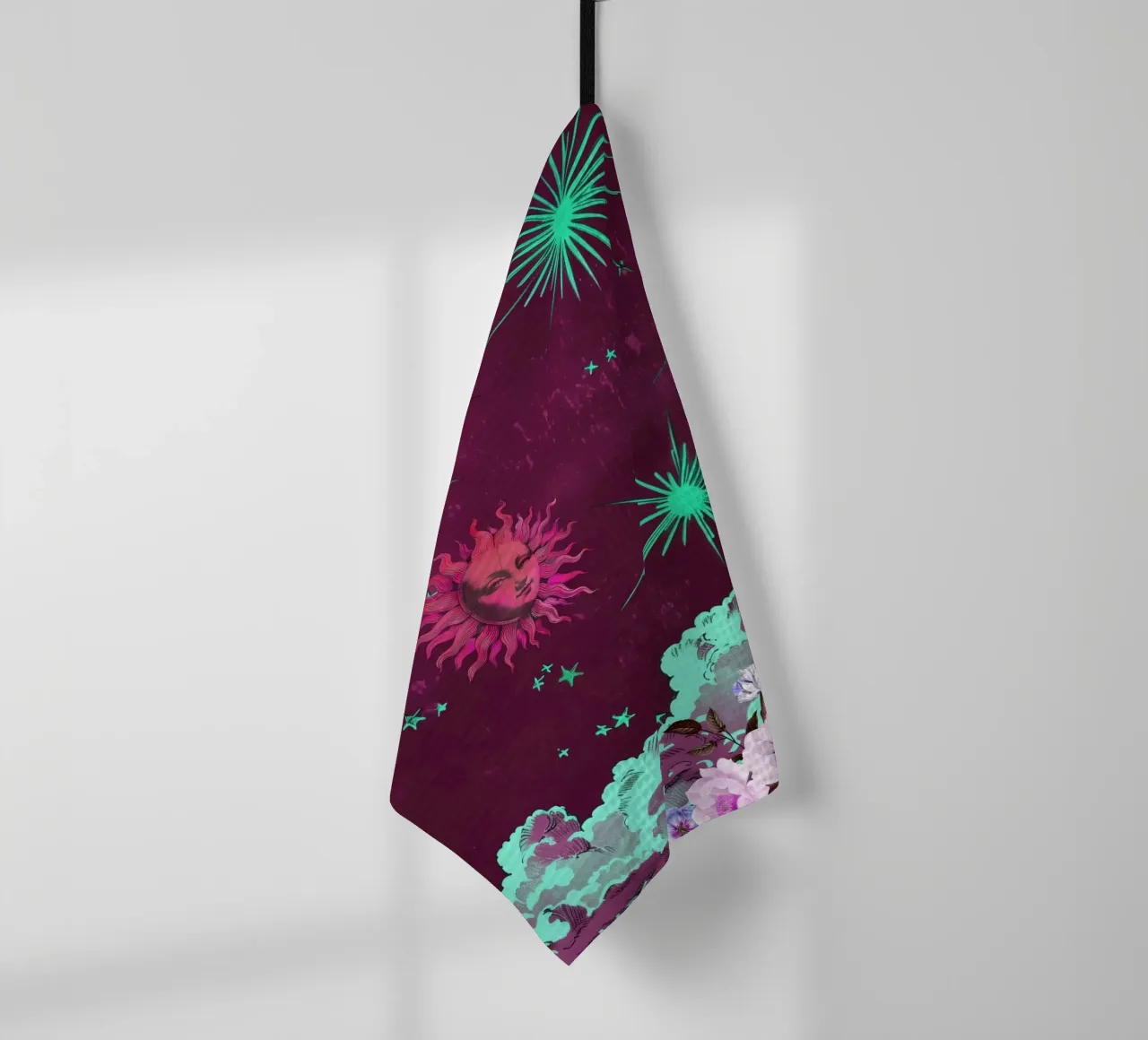 Purple Celestial Maximalist Art canovaccio da cucina da GraceDigitalArtCo