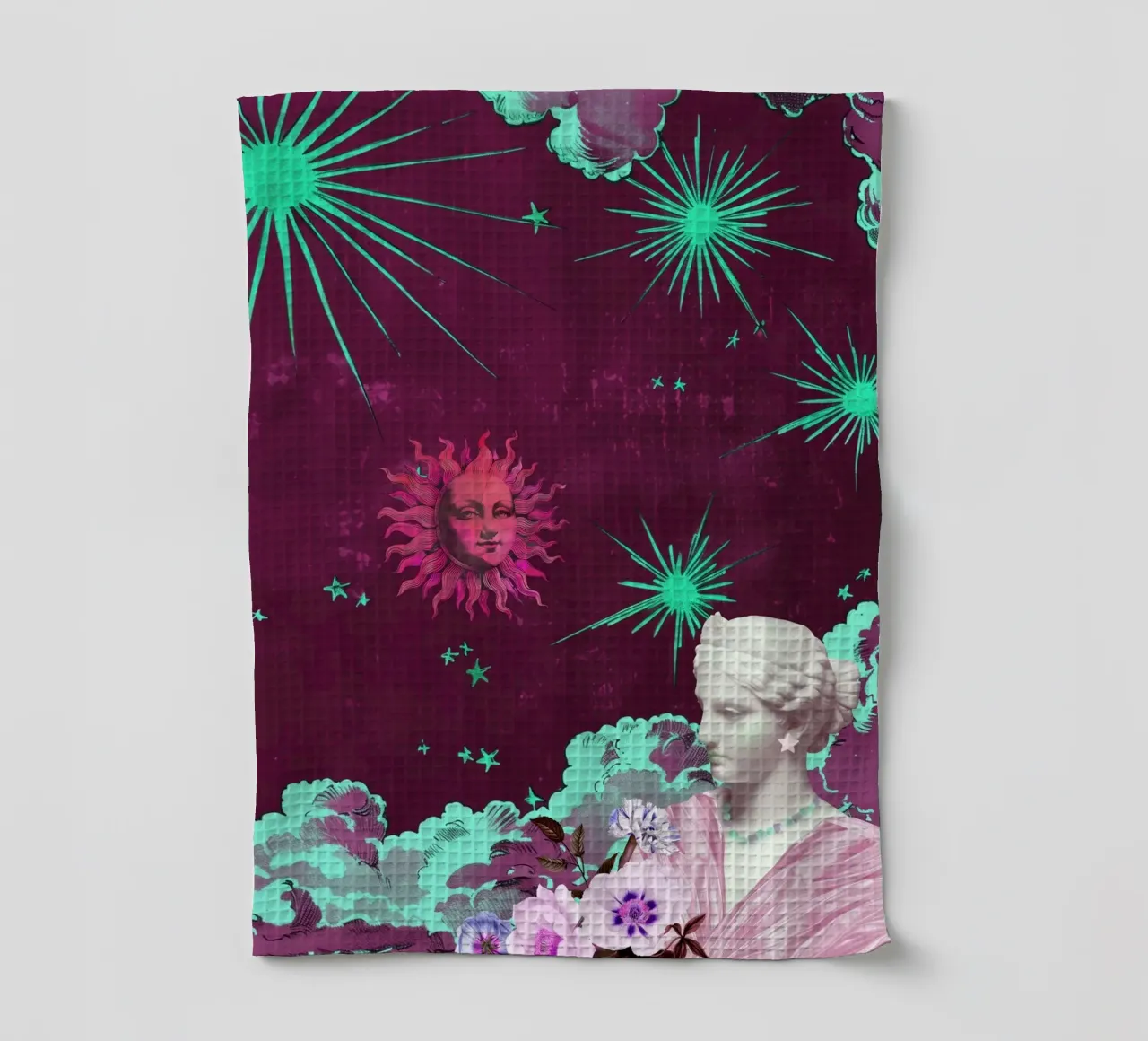 Purple Celestial Maximalist Art canovaccio da cucina da GraceDigitalArtCo