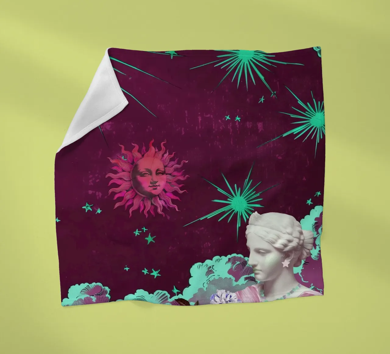 Purple Celestial Maximalist Art coperta in pile da GraceDigitalArtCo