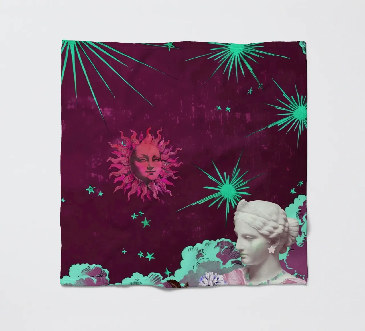 Purple Celestial Maximalist Art coperta in pile da GraceDigitalArtCo