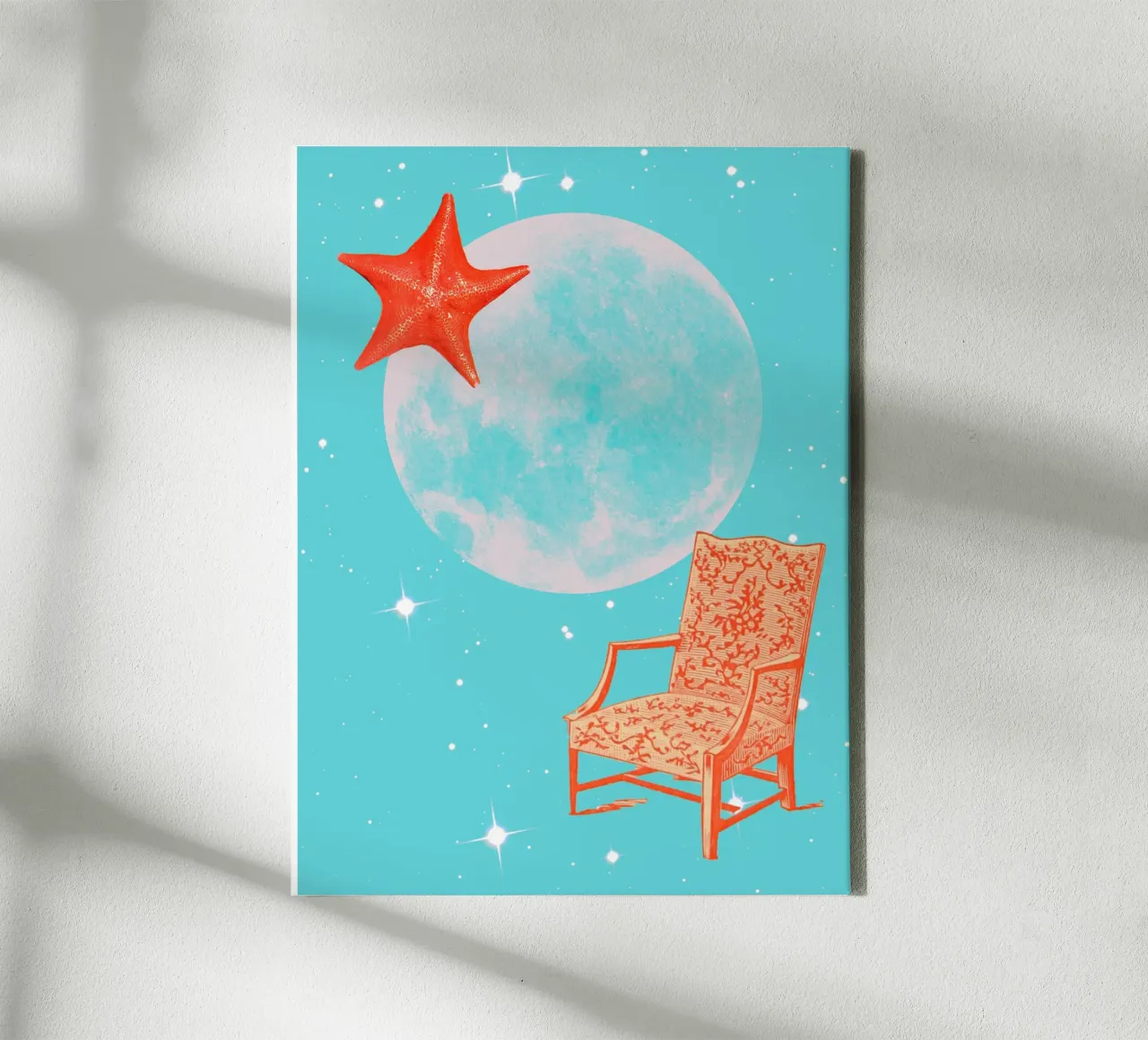 Chair, Moon, Star tela con Cornice a cassetta da MsGonzalez