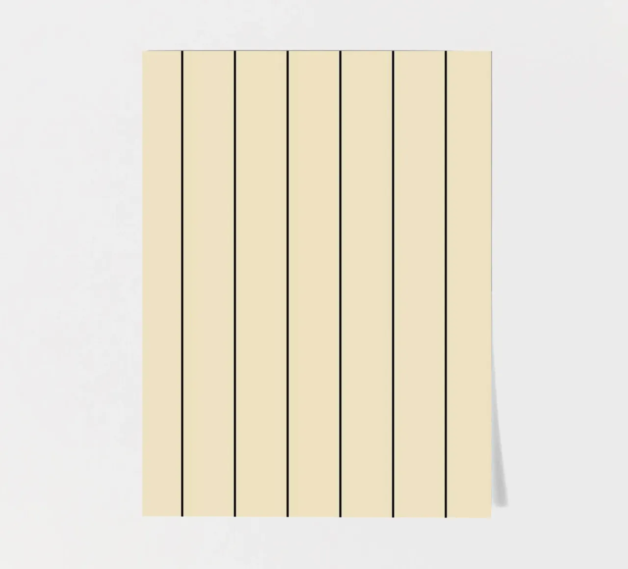 Minimal Basic Klassisch gestreift | Schwarz auf Beige Stickerbogen von Beauty in Simplicity