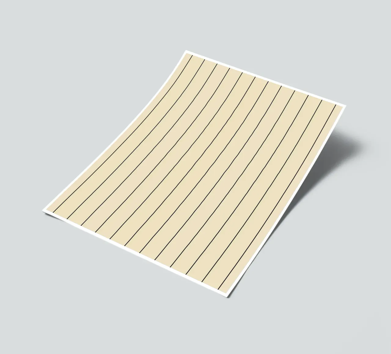 Minimal Basic Klassisch gestreift | Schwarz auf Beige Stickerbogen von Beauty in Simplicity