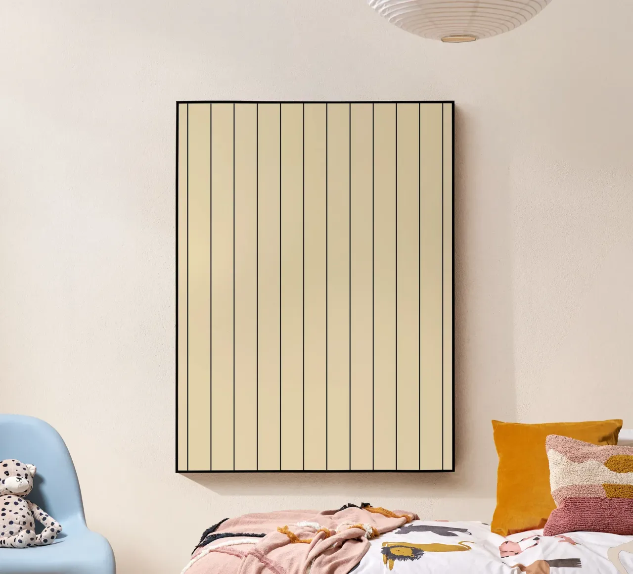 Minimal Basic Classic Stripes | Nero su Beige plexiglass da Beauty in Simplicity