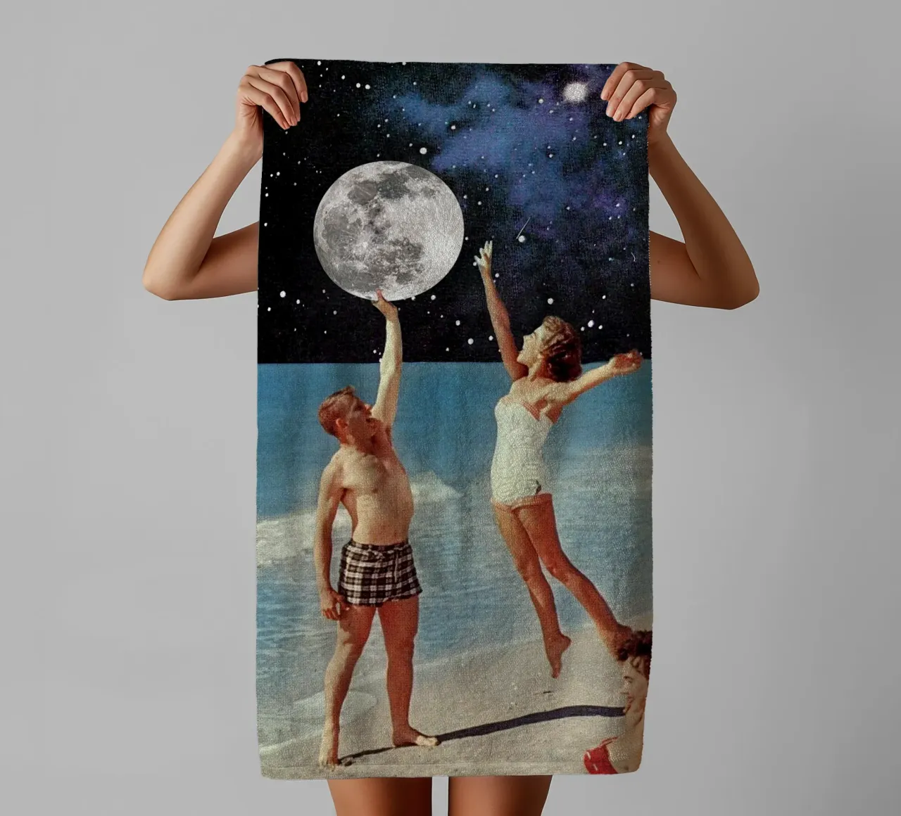 Reaching for the Moon asciugamano da bagno da MsGonzalez