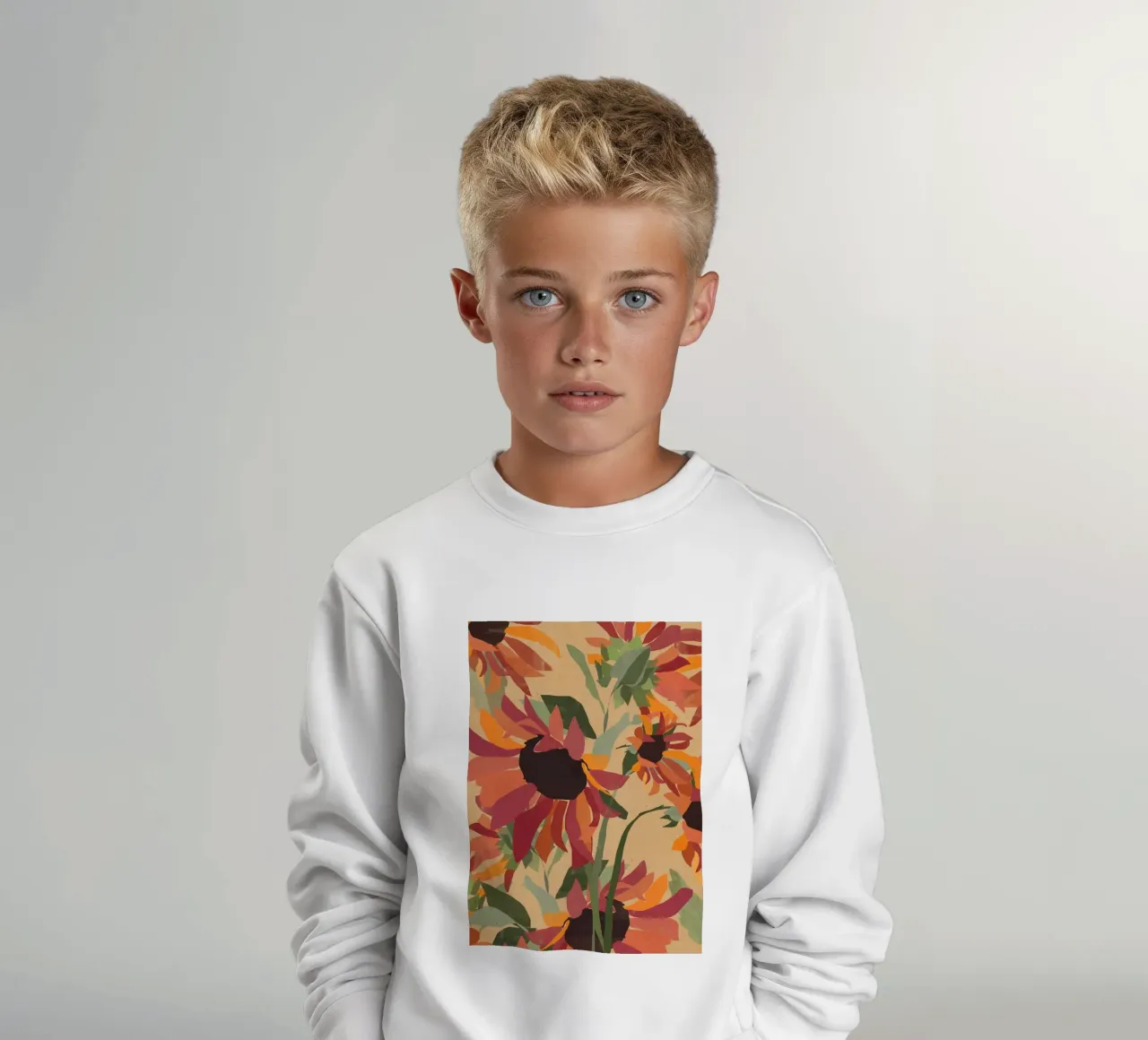 Girasoli 7 felpa bambino da ThingDesign