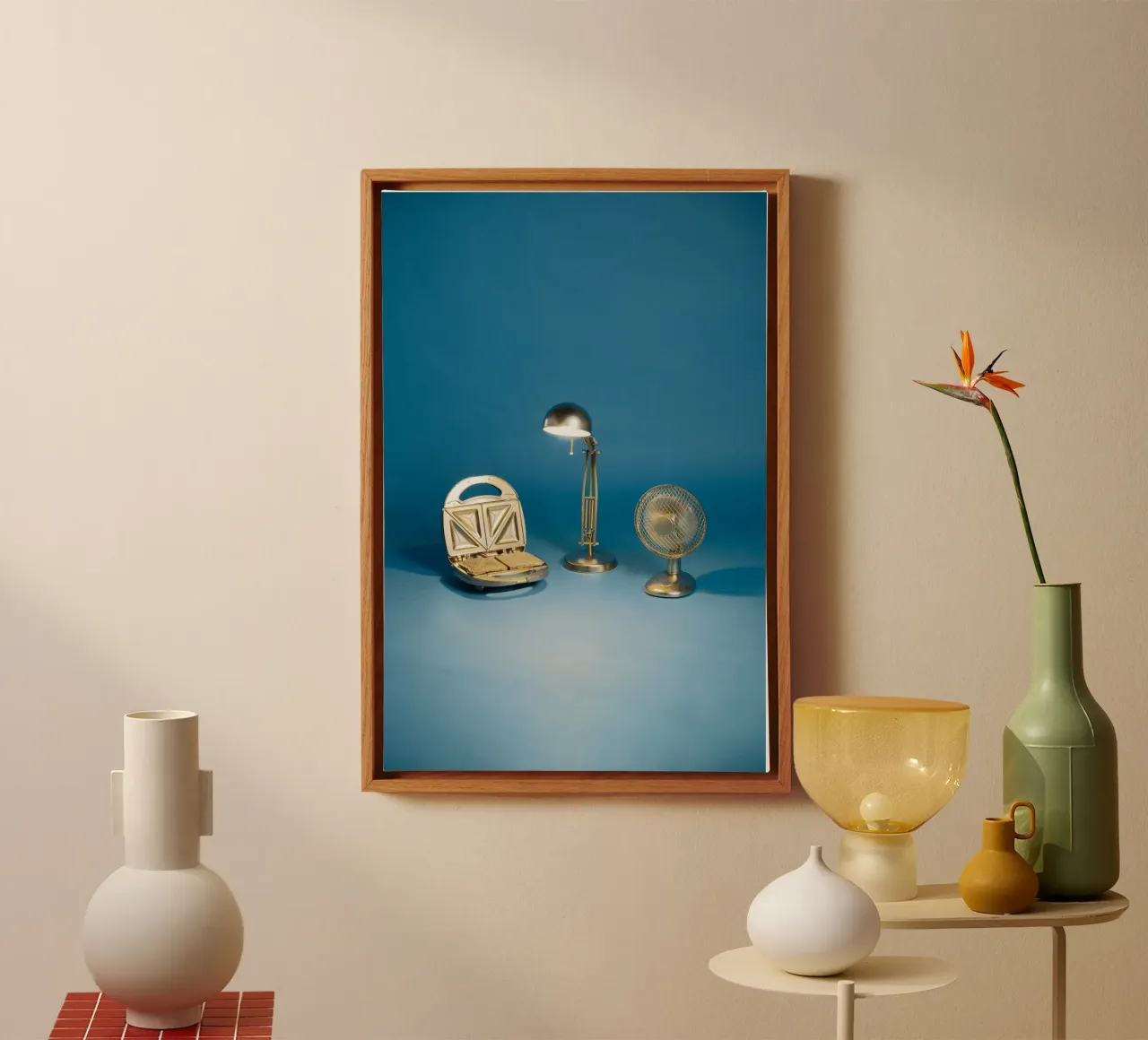 Vader, Zoon en Heilige Geest canvas met Baklijst van undarstellbar Christliche Poster