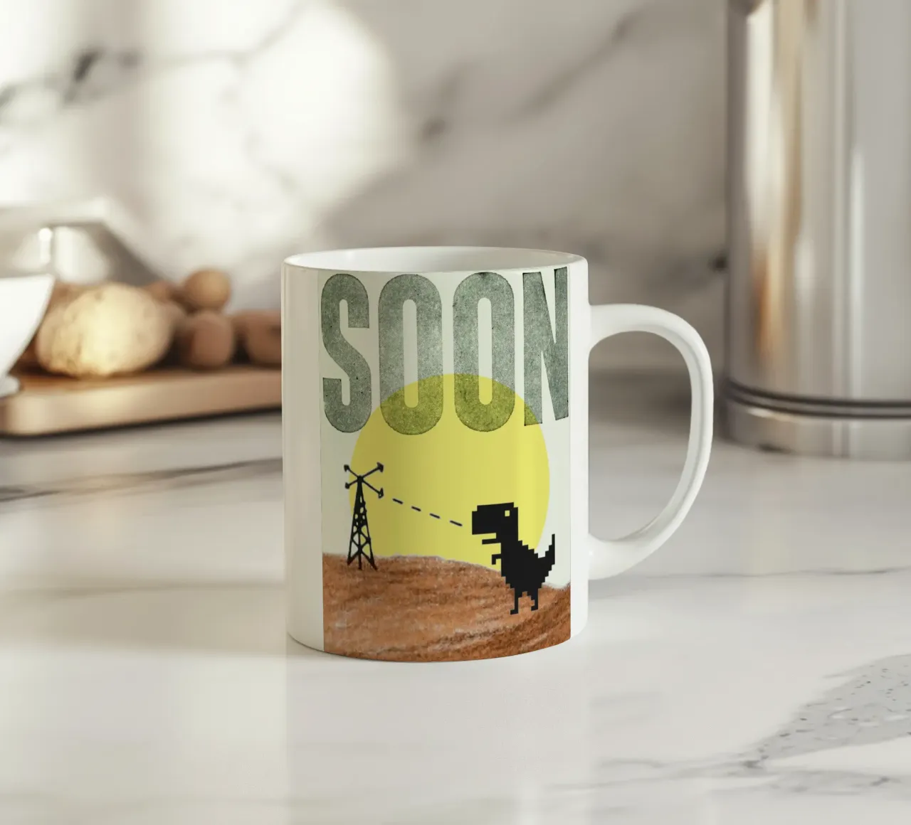 Soon (Internet Dinosaur) tazza in ceramica da MsGonzalez