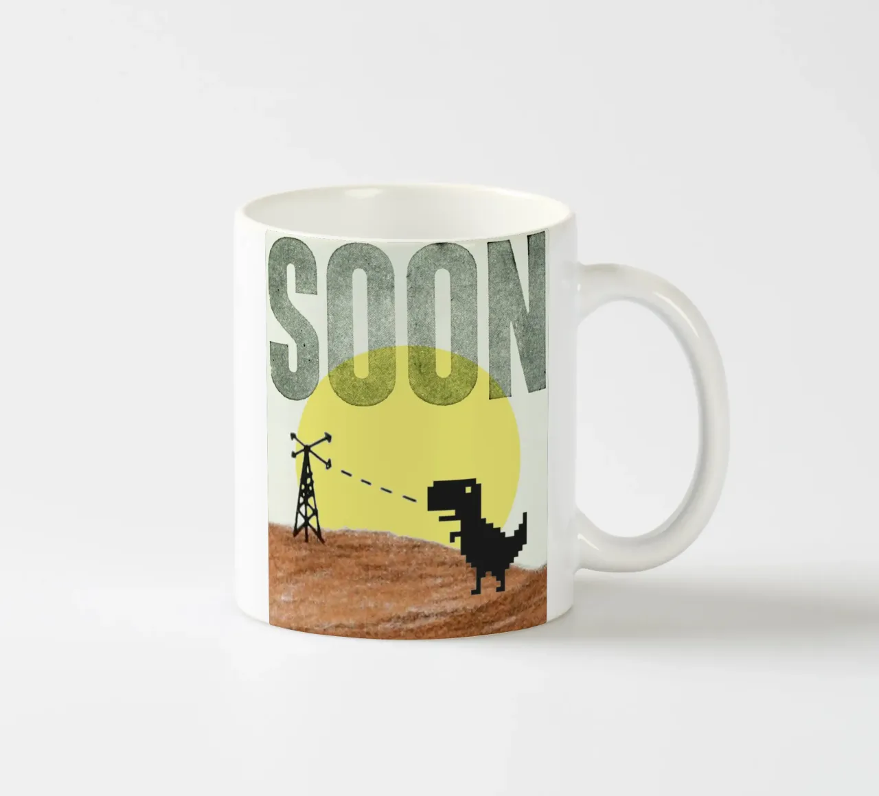Soon (Internet Dinosaur) tazza in ceramica da MsGonzalez