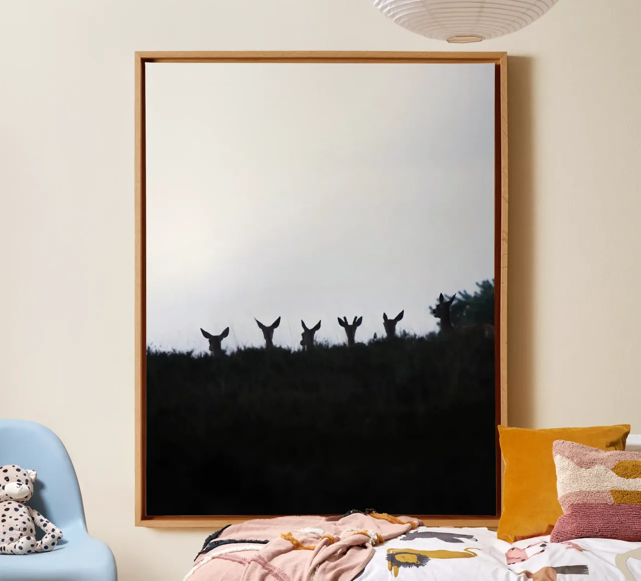 Edelherten in Nederland canvas met Baklijst van Tom's Wildlife