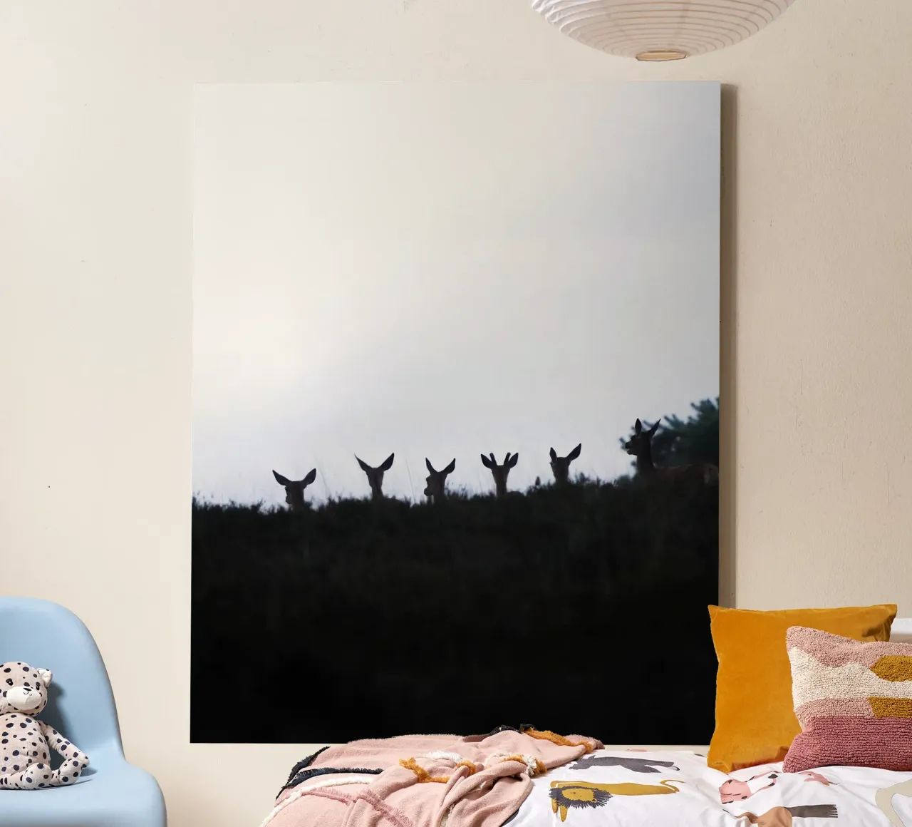 Edelherten in Nederland canvas met Baklijst van Tom's Wildlife