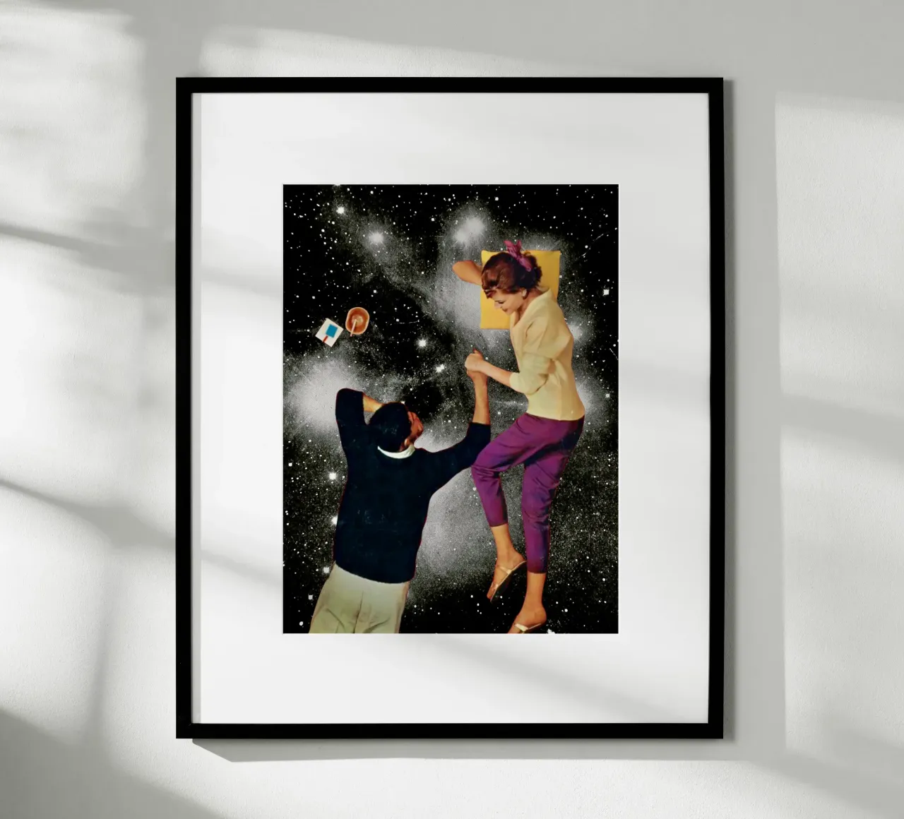 You and I (Cosmic Love) poster con telaio in legno da MsGonzalez