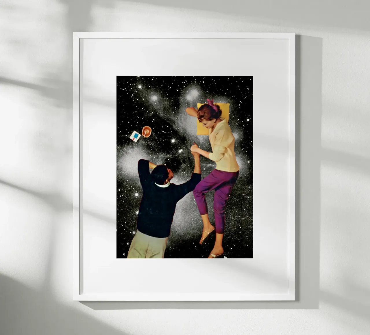 You and I (Cosmic Love) poster con telaio in legno da MsGonzalez