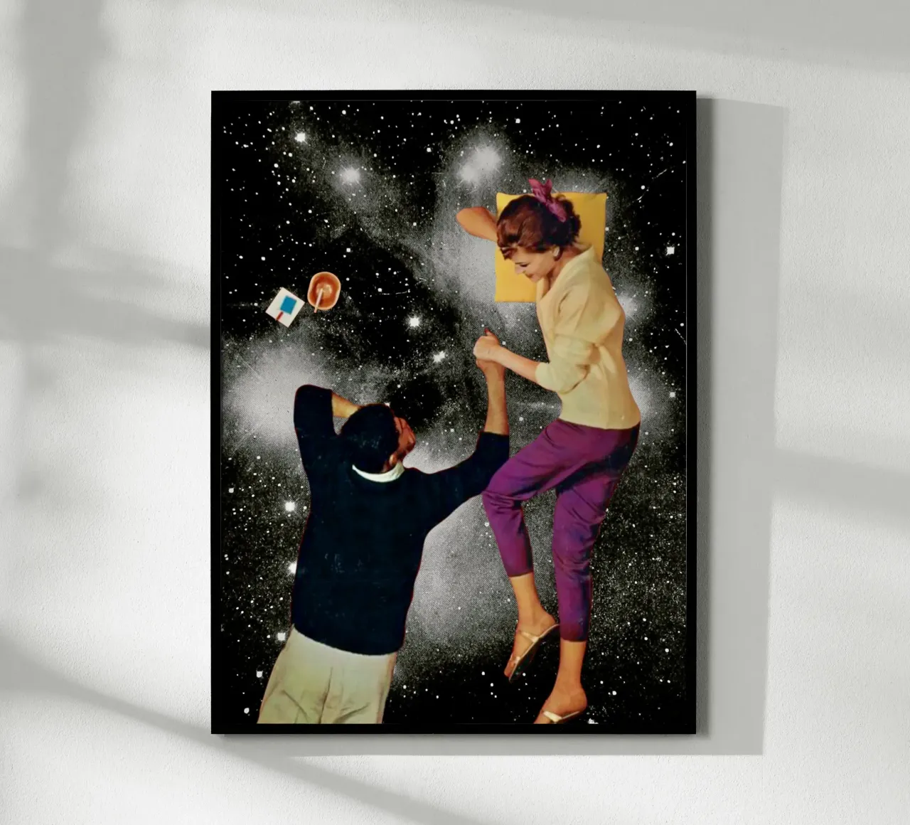 You and I (Cosmic Love) poster con telaio in legno da MsGonzalez