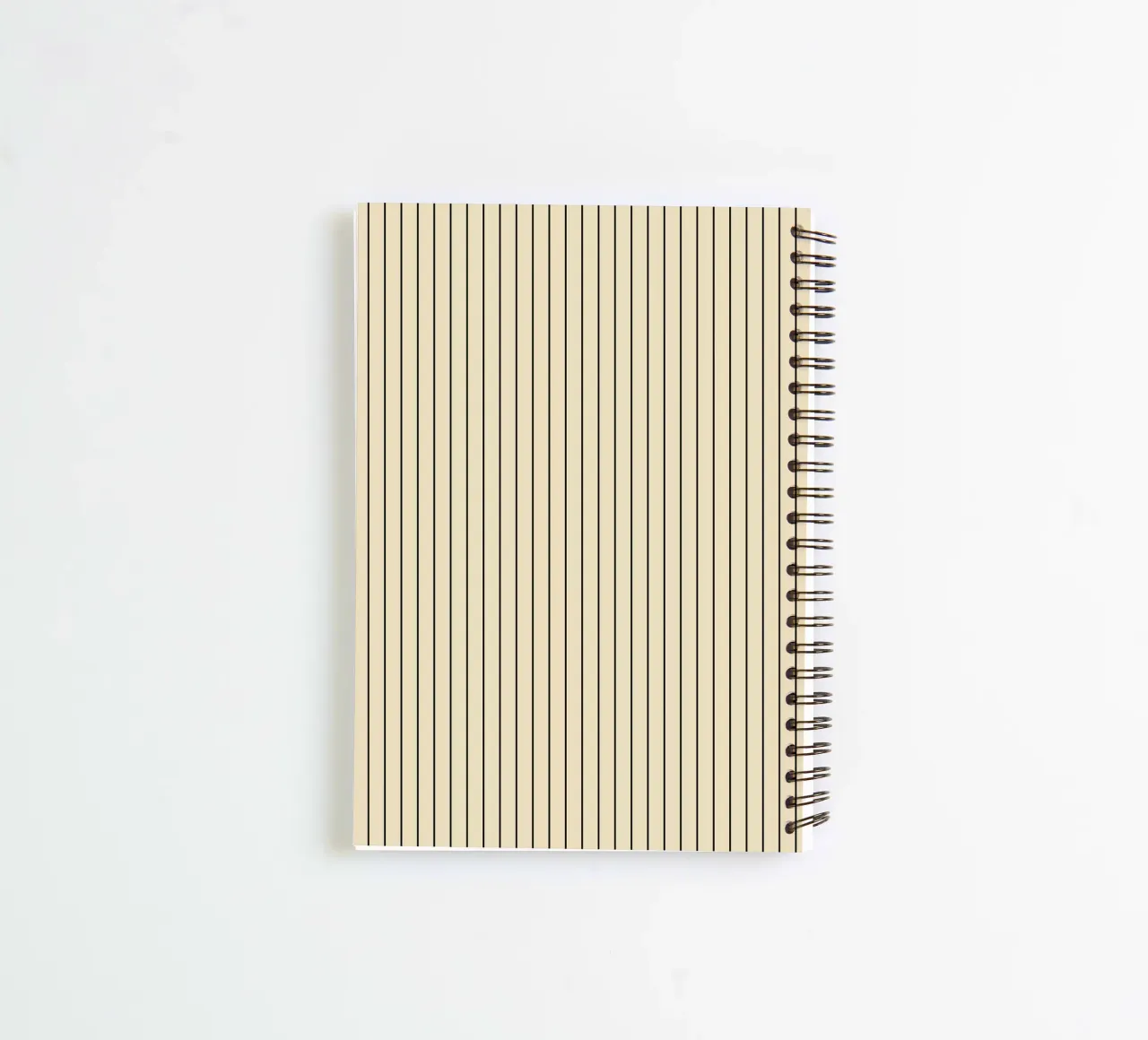 Minimal Basic Klassischer Nadelstreifen | Schwarz auf Beige Ringbuch von Beauty in Simplicity