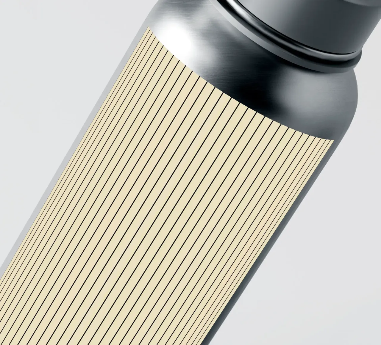 Minimal Basic Klassischer Nadelstreifen | Schwarz auf Beige Sticker von Beauty in Simplicity