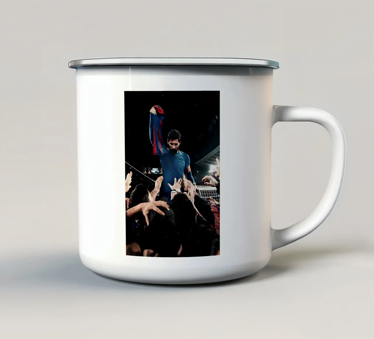 Lionel Messi tazza in smalto da Low poly art