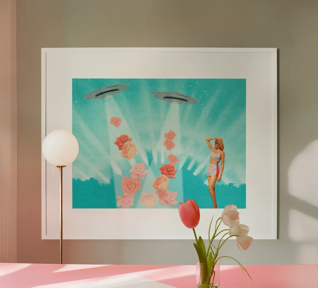 Spring is coming (Flower Power) poster con telaio in legno da MsGonzalez