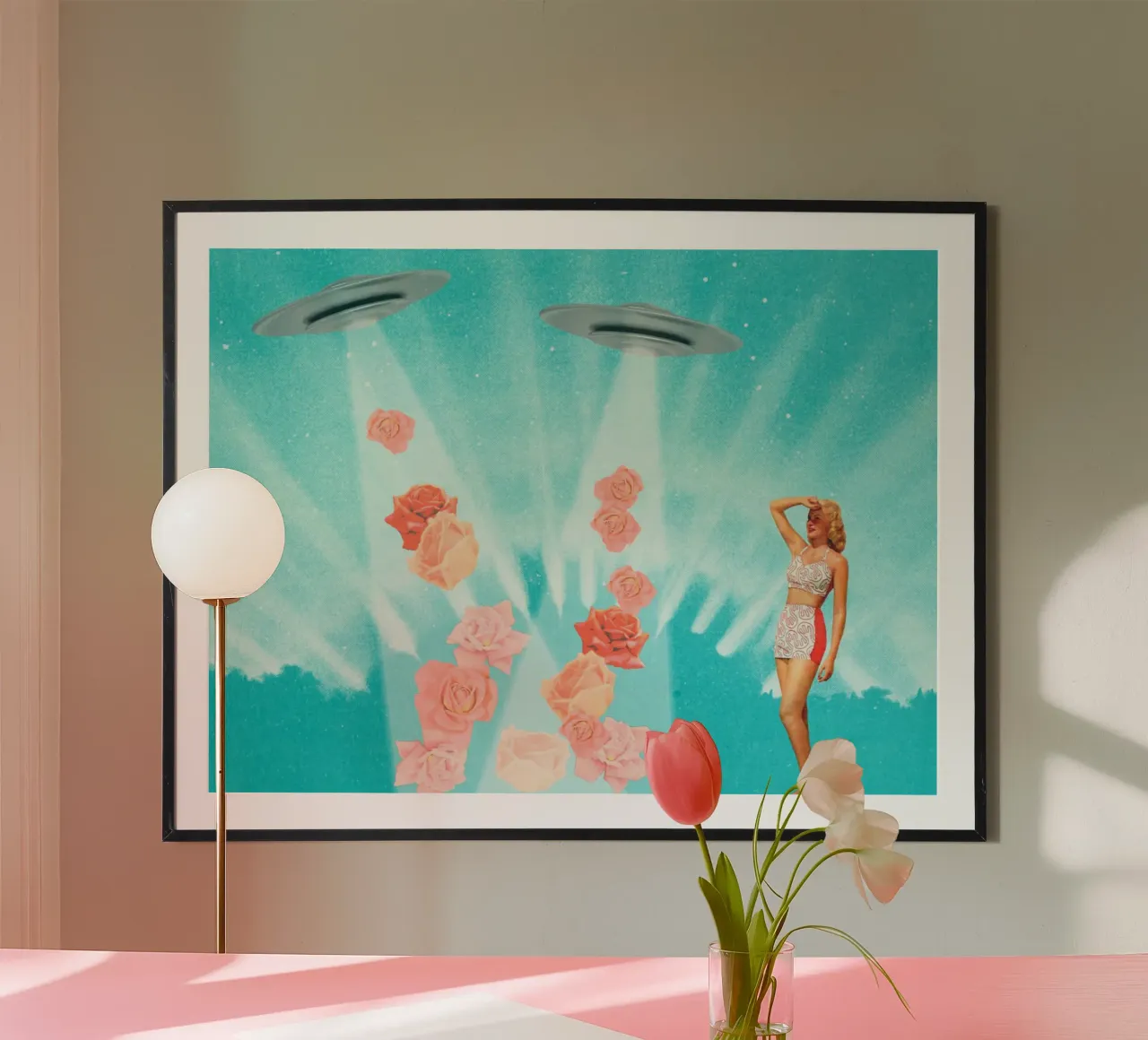 Spring is coming (Flower Power) poster con telaio in legno da MsGonzalez