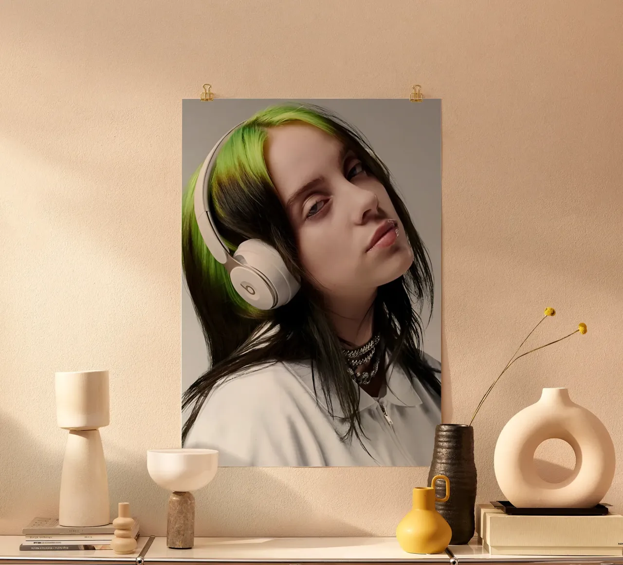 Billie Eilish poster da Low poly art