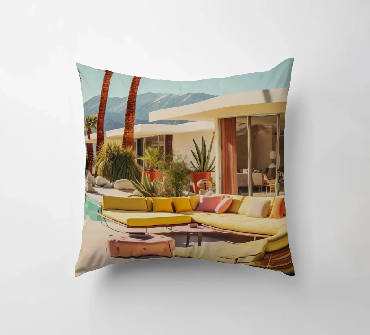 Lounge Chairs With Mountain View cuscino da robertmotoiart