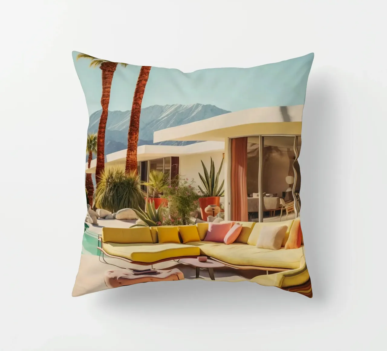 Lounge Chairs With Mountain View cuscino da robertmotoiart