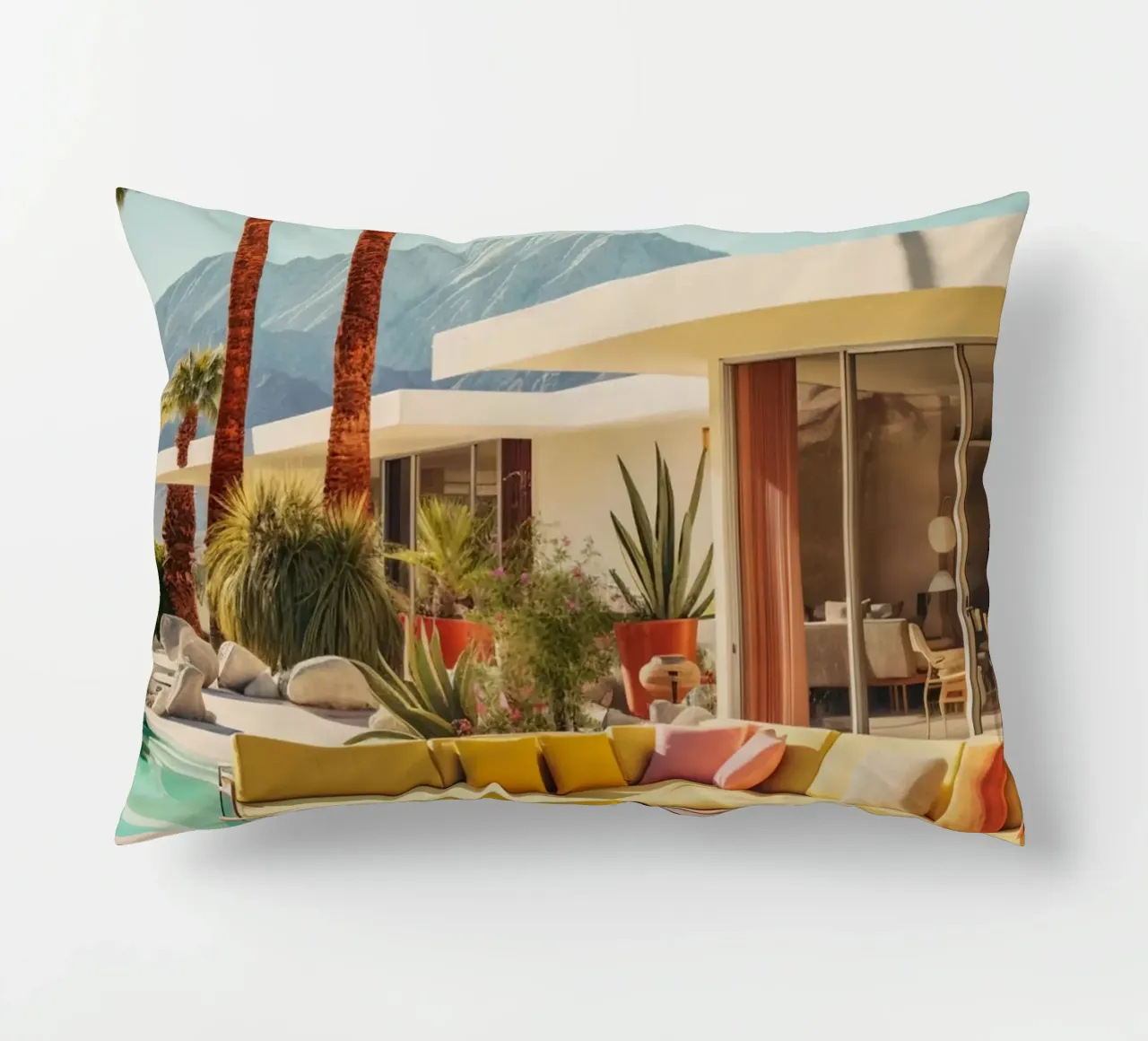 Lounge Chairs With Mountain View cuscino da robertmotoiart