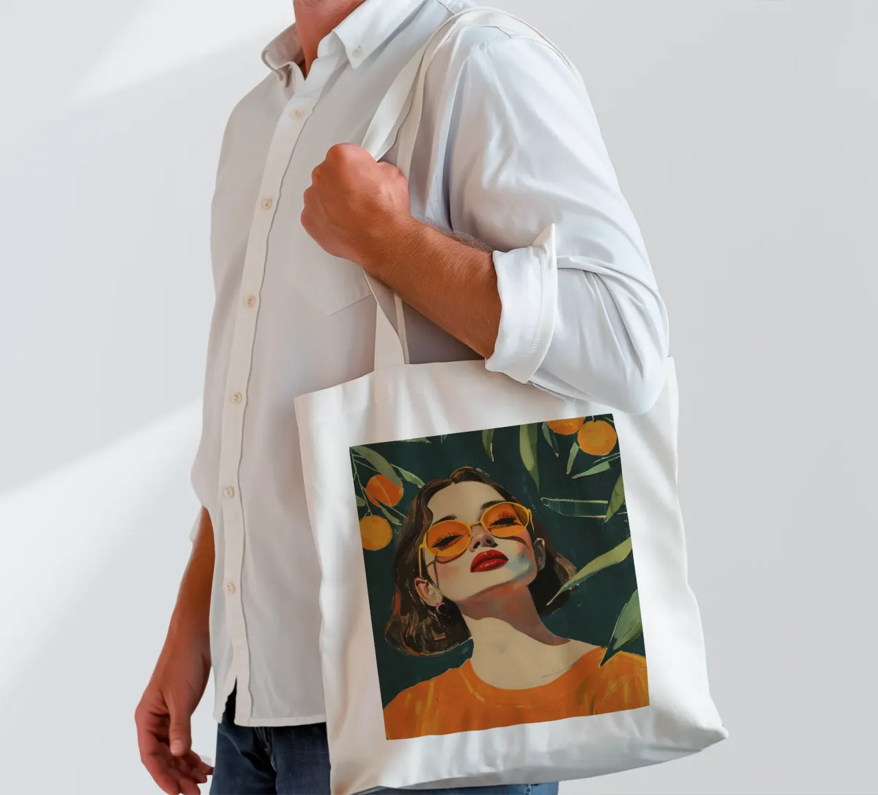 Under The Oranges Tree borsa in juta da treechild