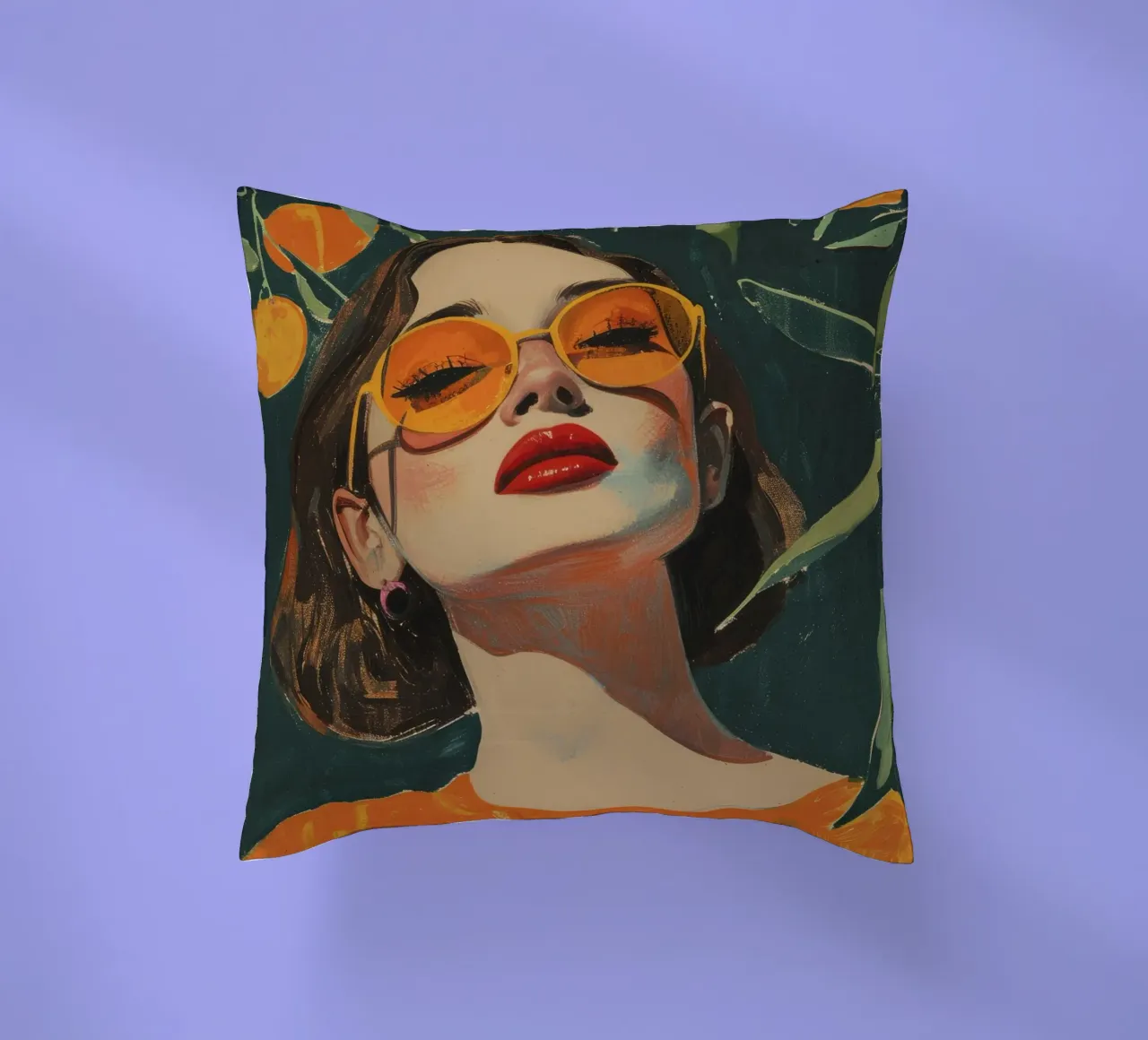 Under The Oranges Tree Kissen von treechild