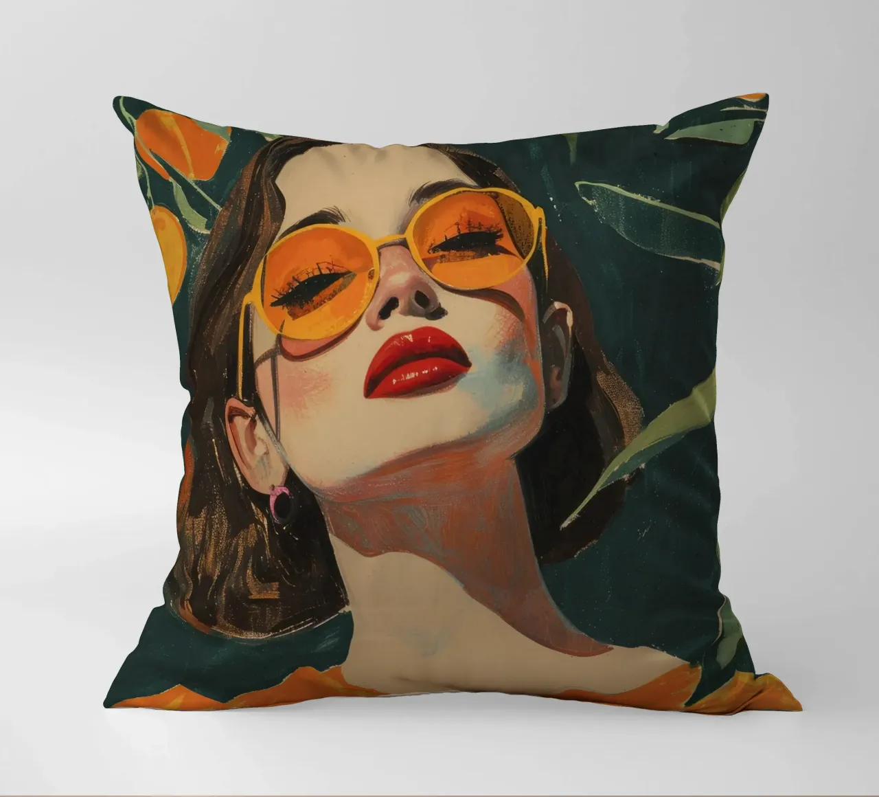 Under The Oranges Tree Kissen von treechild