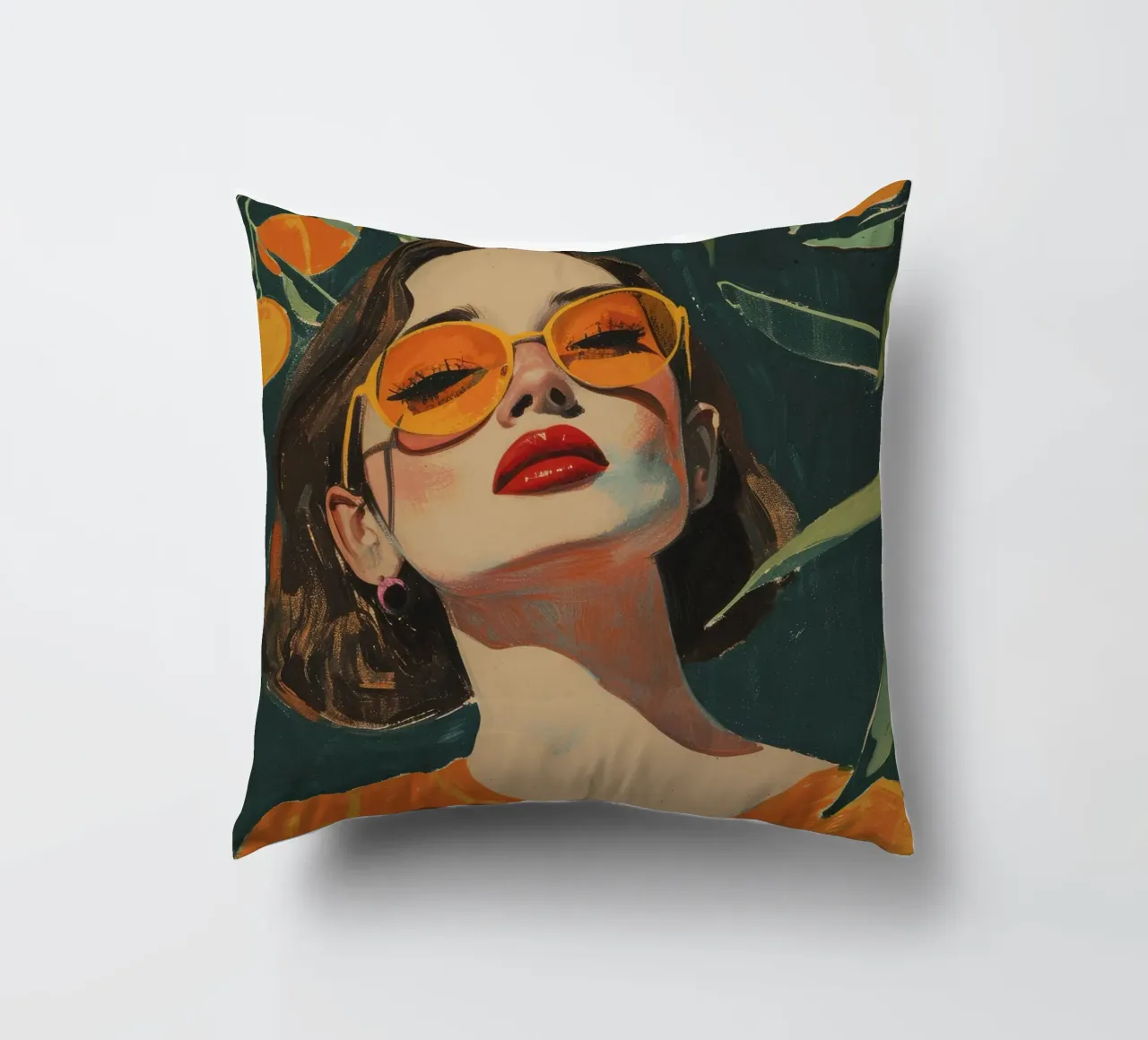 Under The Oranges Tree Kissen von treechild