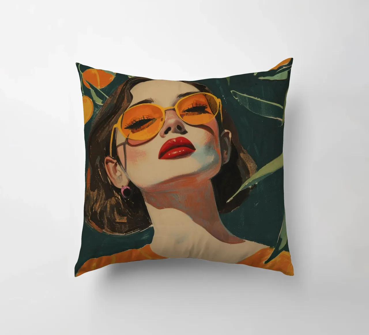 Under The Oranges Tree Kissen von treechild