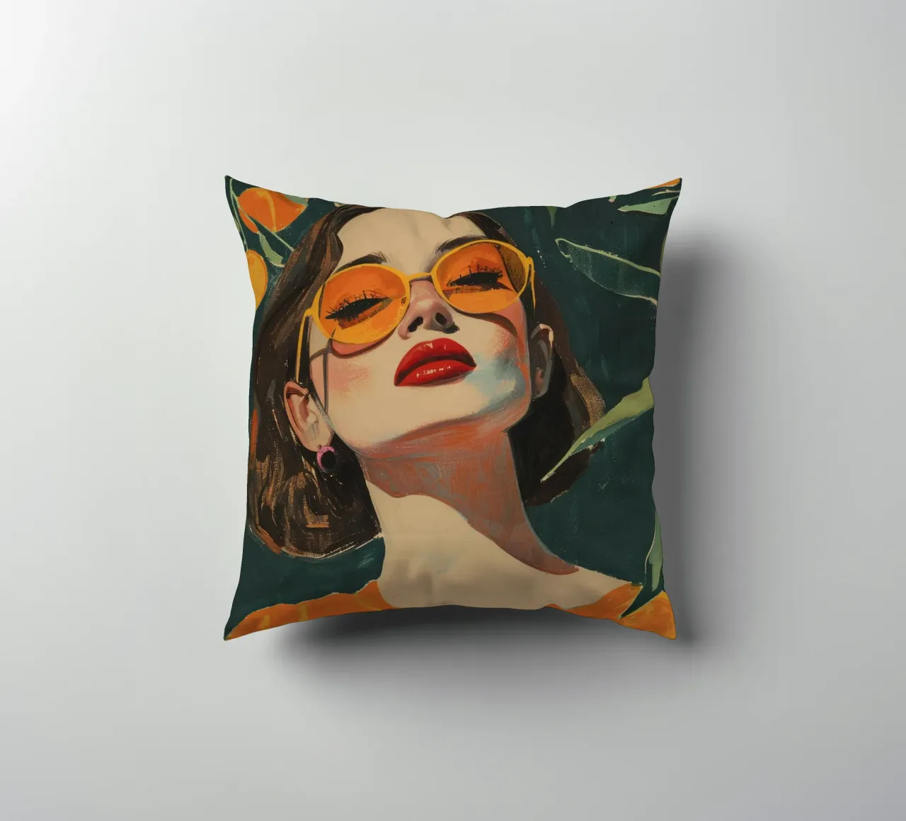 Under The Oranges Tree Kissen von treechild