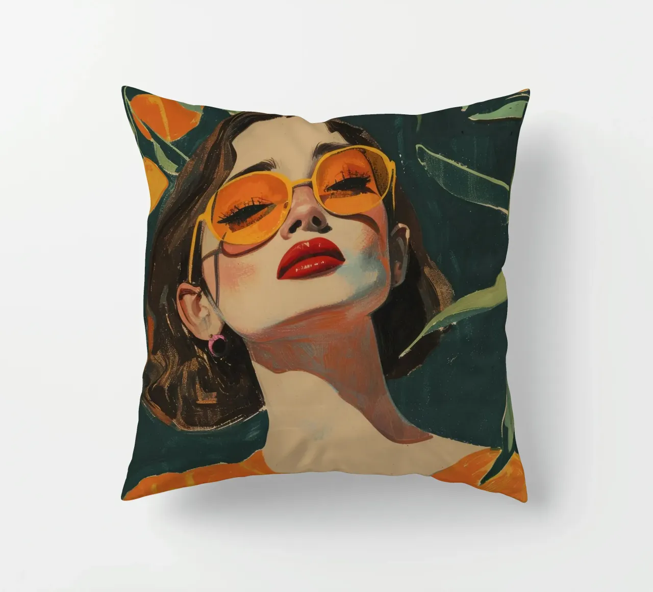 Under The Oranges Tree Kissen von treechild