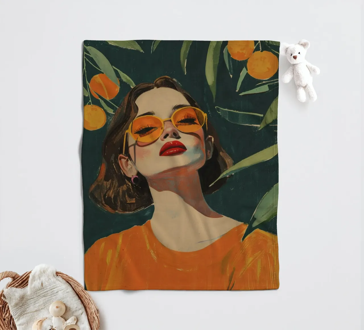 Under The Oranges Tree coperta in pile da treechild