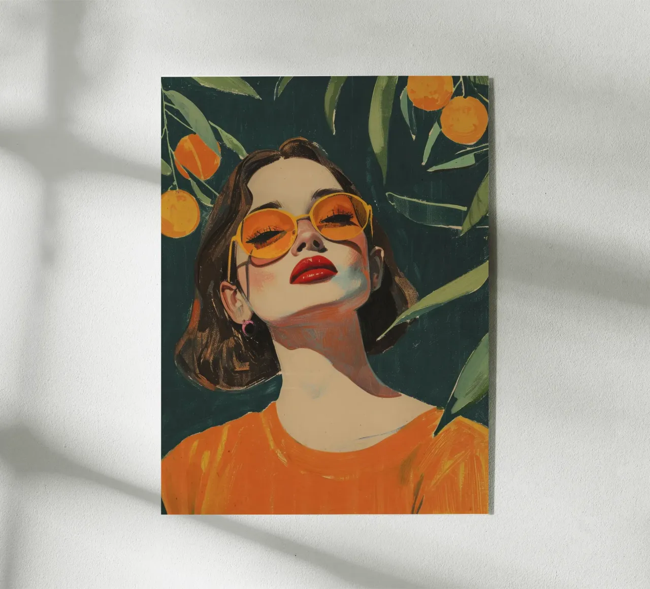 Under The Oranges Tree acrylic glass by treechild