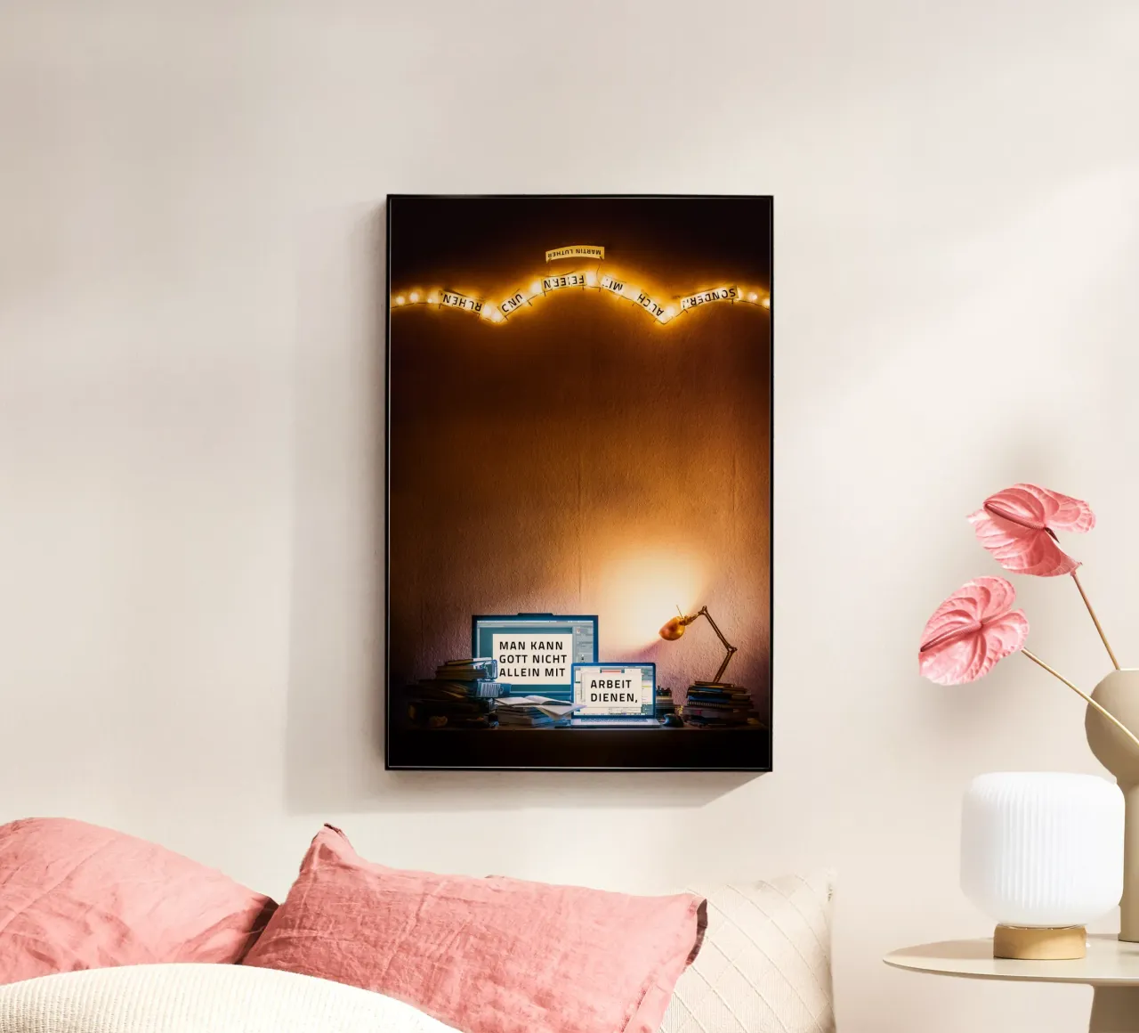 You cannot serve God with work alone, but also with... acrylic glass by undarstellbar Christliche Poster