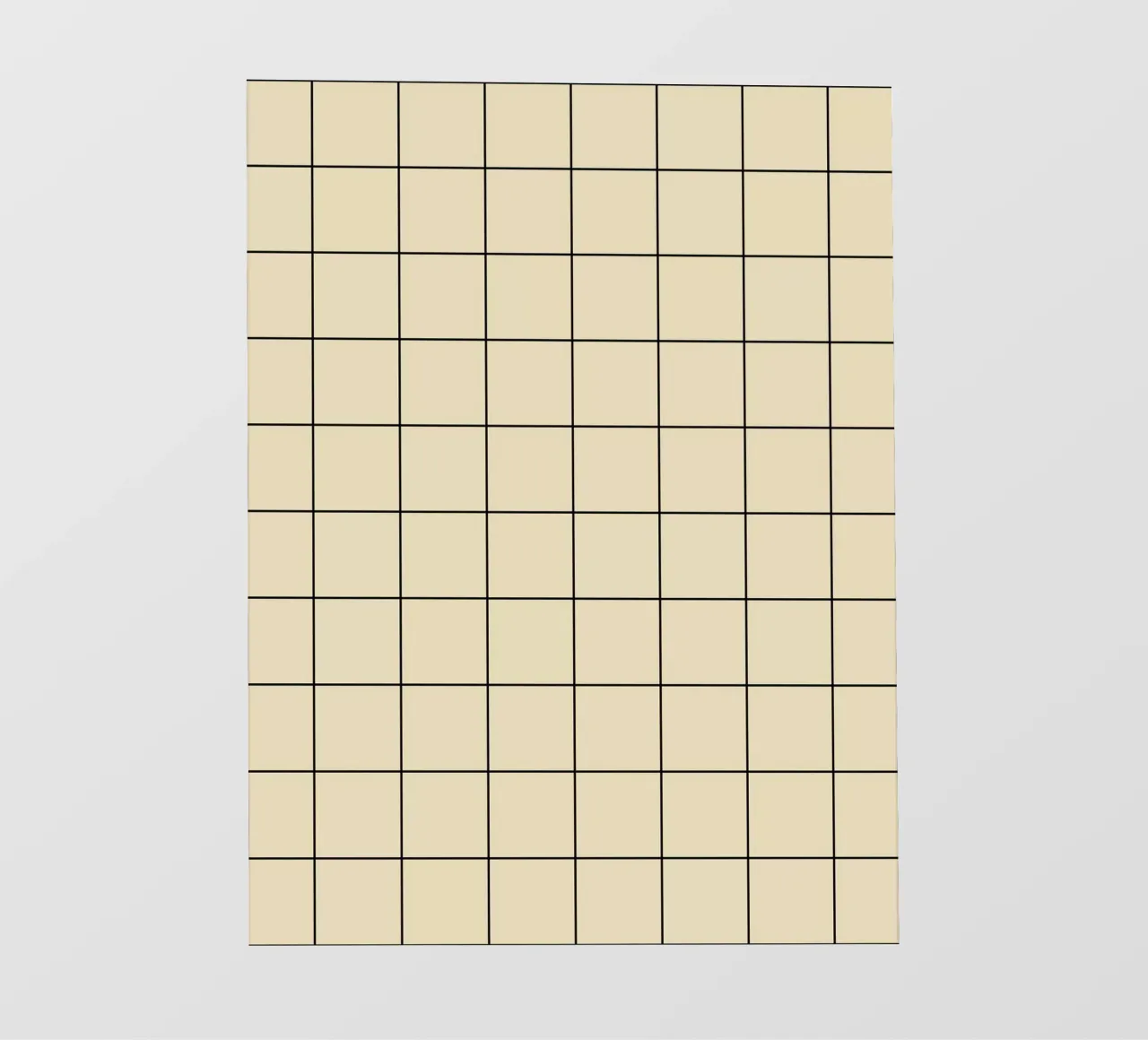 Minimal Basic Classic Big Grid | Black on Beige pvc cover by Beauty in Simplicity