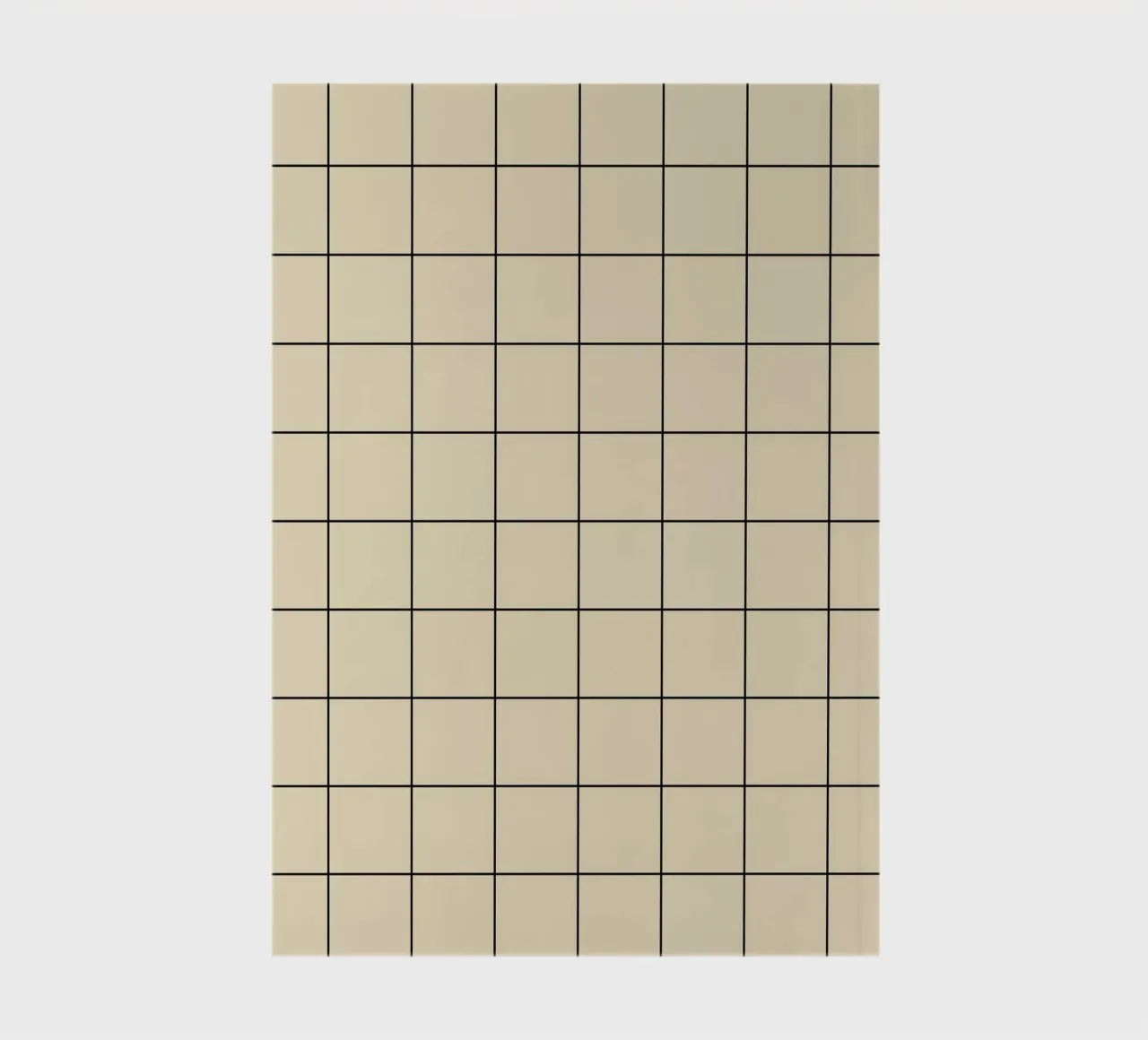 Minimal Basic Classic Big Grid | Black on Beige notebook by Beauty in Simplicity