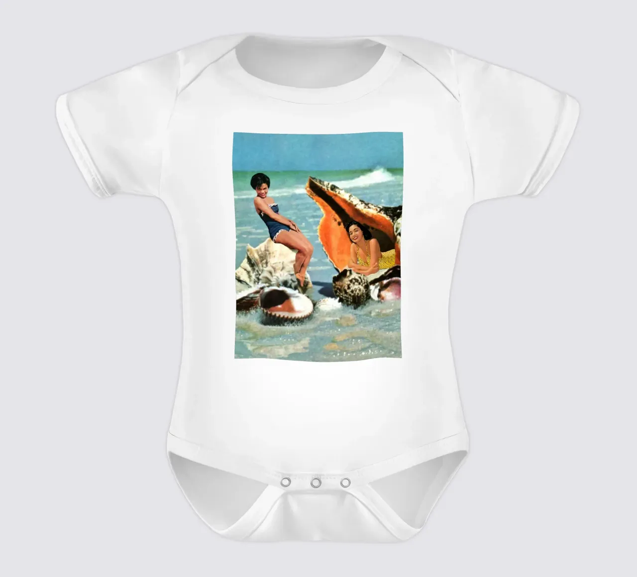 Greetings from Seashells babyrompertje korte mouwen van MsGonzalez