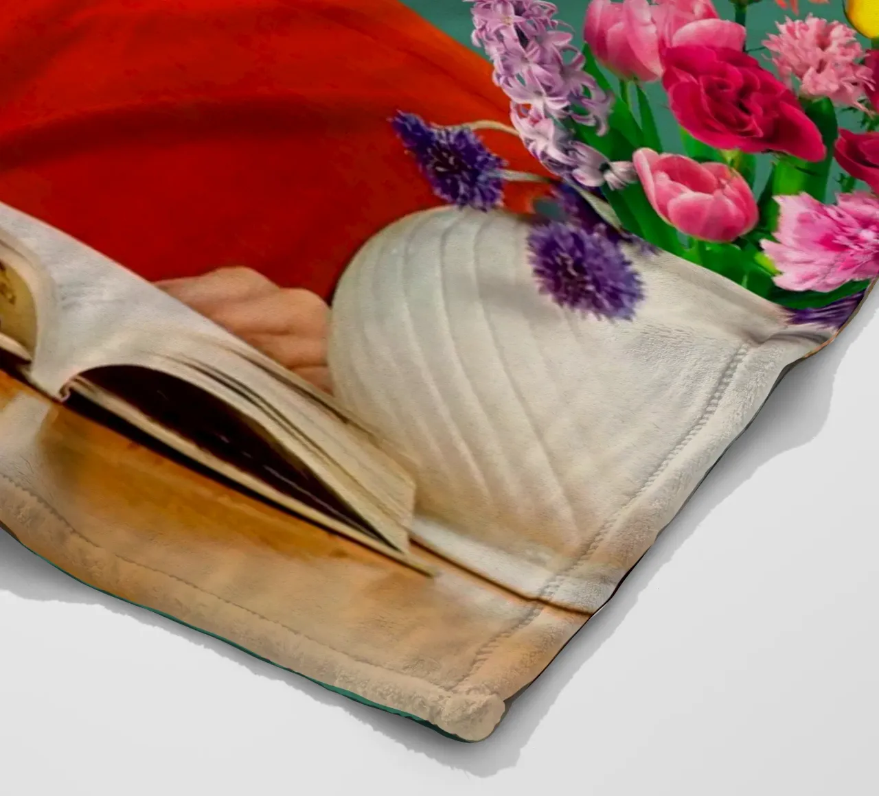 The Reader (Fireworks in my head) fleece blanket by MsGonzalez