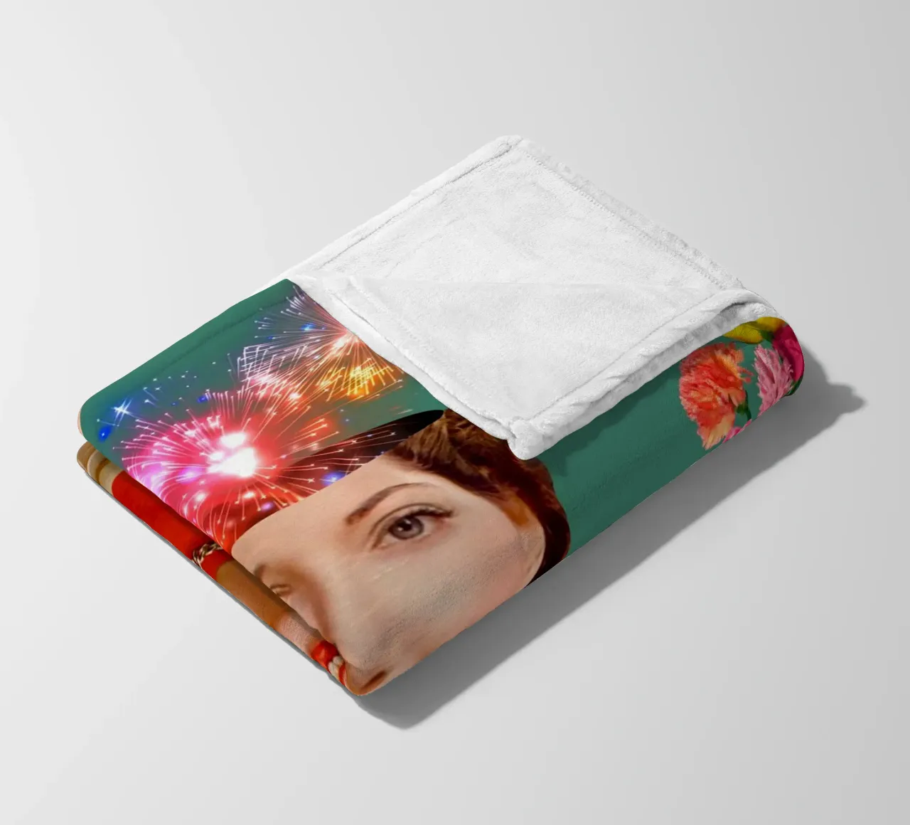 The Reader (Fireworks in my head) fleece blanket by MsGonzalez