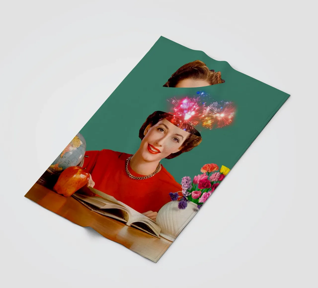 The Reader (Fireworks in my head) fleece blanket by MsGonzalez