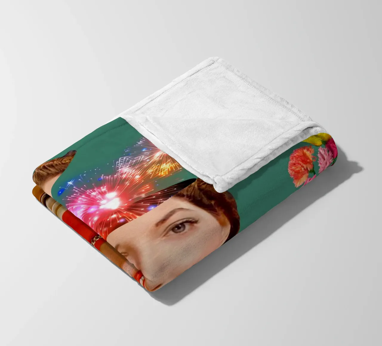 The Reader (Fireworks in my head) fleece blanket by MsGonzalez