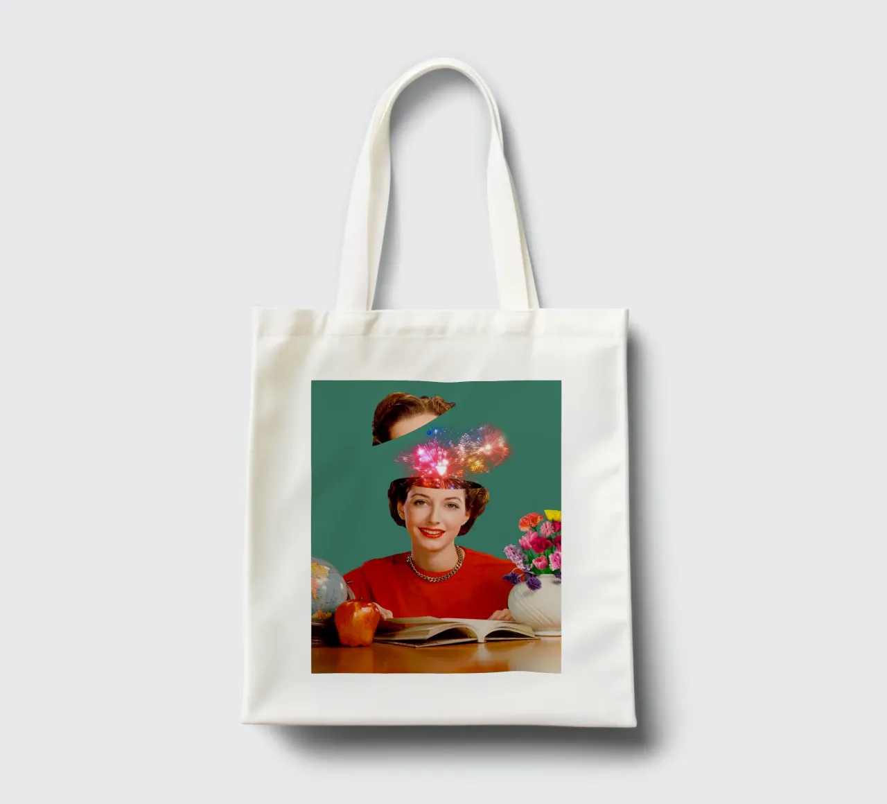 The Reader (Fireworks in my head) borsa in juta da MsGonzalez