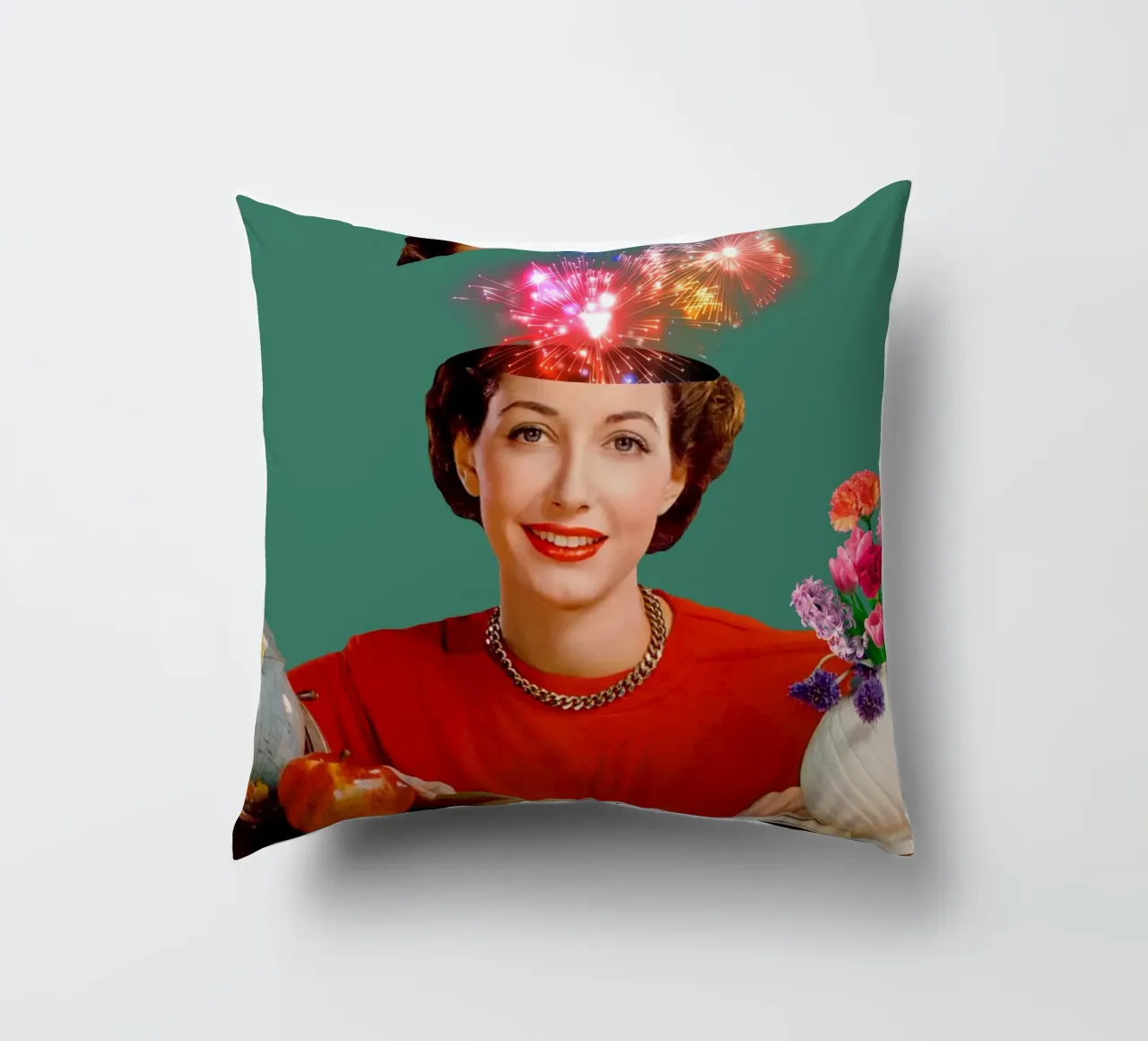 The Reader (Fireworks in my head) decorative cushion by MsGonzalez